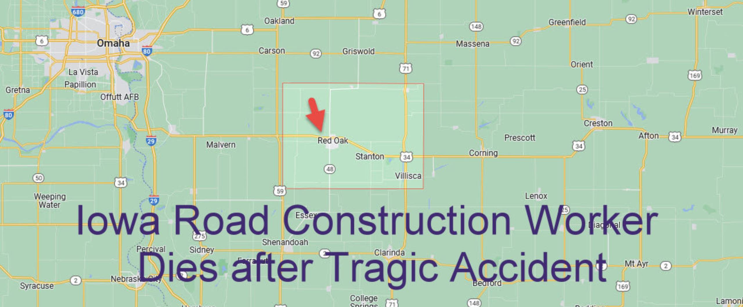 Iowa Road Construction Worker Dies