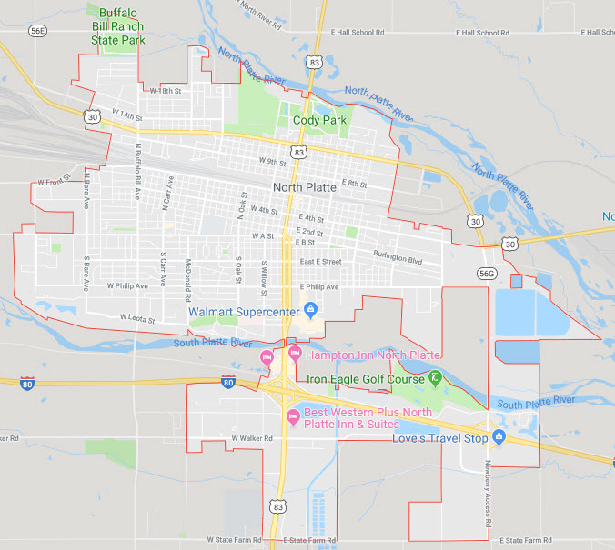 north-platte-ne-map north platte