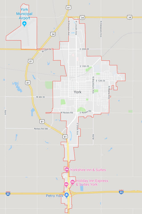 york-ne-map York Ne